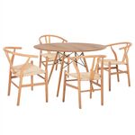 ΣΕΤ ΤΡΑΠΕΖΑΡΙΑΣ 5ΤΜΧ BRAVE HM21188 ΜΕ 4 ΚΑΡΕΚΛΕΣ & ΣΤΡΟΓΓΥΛΟ ΤΡΑΠΕΖΙ - ΤΡΑΠΕΖΑΡΙΕΣ στο Milonadakis.gr