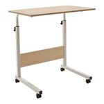 Γραφείο Piper pakoworld με αυξομείωση ύψους-MDF φυσικό-λευκό 60x40x69-90εκ - ΓΡΑΦΕΙΑ στο Milonadakis.gr