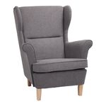 Πολυθρόνα - μπερζέρα Malei pakoworld ύφασμα σε γκρι απόχρωση-ξύλινα πόδια  85x93x100εκ - ΠΟΛΥΘΡΟΝΕΣ-ΜΠΕΡΖΕΡΕΣ στο Milonadakis.gr