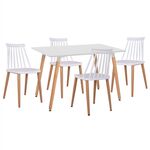 ΣΕΤ ΤΡΑΠΕΖΑΡΙΑΣ 5ΤΜΧ MINIMAL HM21172 MDF TOP ΣΕ ΛΕΥΚΟ-ΣΚΕΛΕΤΟΣ ΣΕ ΦΥΣΙΚΟ ΞΥΛΟΥ - ΤΡΑΠΕΖΑΡΙΕΣ στο Milonadakis.gr