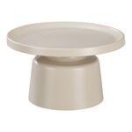 Τραπέζι σαλονιού Ginoze Inart μέταλλο σε cappuccino απόχρωση Φ70x38εκ - ΤΡΑΠΕΖΑΚΙΑ ΣΑΛΟΝΙΟΥ στο Milonadakis.gr