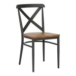 Καρέκλα Ferona pakoworld σκελετός ανθρακί μέταλλο με rubberwood σε φυσική απόχρωση 52.5x44.5x84εκ - ΚΑΡΕΚΛΕΣ - ΠΟΛΥΘΡΟΝΕΣ ΕΣ. στο Milonadakis.gr