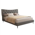 ΚΡΕΒΑΤΙ ΔΙΠΛΟ JILL HM737.01 ΥΦΑΣΜΑ ΣΕ ΓΚΡΙ--ΓΙΑ ΣΤΡΩΜΑ 160x200εκ. - ΚΡΕΒΑΤΙΑ στο Milonadakis.gr