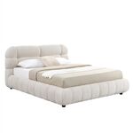 ΚΡΕΒΑΤΙ ΔΙΠΛΟ ΜΕ ΑΠΟΘ.ΧΩΡΟ MALFOY HM730.03 ΜΠΕΖ ΜΠΟΥΚΛΕ ΥΦΑΣΜΑ--ΣΤΡΩΜΑ 160x200εκ - ΚΡΕΒΑΤΙΑ στο Milonadakis.gr