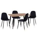 ΣΕΤ ΤΡΑΠΕΖΑΡΙΑΣ 5ΤΜΧ ALIZA HM11196.09 MDF TOP-ΒΕΛΟΥΔΟ & ΜΕΤΑΛΛΟ ΣΕ ΜΑΥΡΟ - ΤΡΑΠΕΖΑΡΙΕΣ στο Milonadakis.gr