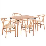 ΣΕΤ ΤΡΑΠΕΖΑΡΙΑΣ 5ΤΜΧ BRAVE HM21182 MDF TOP-ΞΥΛΟ ΟΞΙΑΣ & PAPER ROPE ΣΕ ΦΥΣΙΚΟ - ΤΡΑΠΕΖΑΡΙΕΣ στο Milonadakis.gr