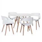 ΣΕΤ ΤΡΑΠΕΖΑΡΙΑΣ 5ΤΜΧ MAGGIE HM21186 MDF TOP & ΠΟΛΥΠΡΟΠΥΛΕΝΙΟ ΣΕ ΛΕΥΚΟ ΧΡΩΜΑ - ΤΡΑΠΕΖΑΡΙΕΣ στο Milonadakis.gr