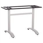 ΒΑΣΗ ΤΡΑΠΕΖΙΟΥ ΜΕΤΑΛΛΙΚΗ ΔΙΠΛΗ HM461.12 ΛΕΥΚΗ ΜΕ ΡΕΓΟΥΛΑΤΟΡΟΥΣ 100x60x73Υεκ. - ΒΑΣΕΙΣ ΤΡΑΠΕΖΙΩΝ στο Milonadakis.gr