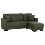 ΚΑΝΑΠΕΣ ΚΡΕΒΑΤΙ GHUFRAN ΓΩΝΙΑ ΑΝΑΣΤΡΕΨΙΜΗ DARK OLIVE ΜΕ ΑΠΟΘΗΚΕΤΙΚΟ ΧΩΡΟ HM3244.05 202x140x78Yεκ. - ΚΑΝΑΠΕΔΕΣ-ΣΑΛΟΝΙΑ στο Milonadakis.gr