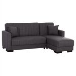 ΚΑΝΑΠΕΣ ΚΡΕΒΑΤΙ GHUFRAN ΓΩΝΙΑ ΑΝΑΣΤΡΕΨΙΜΗ ΓΚΡΙ ΜΕ ΑΠΟΘΗΚΕΤΙΚΟ ΧΩΡΟ HM3244.03 202x140x78Yεκ. - ΚΑΝΑΠΕΔΕΣ-ΣΑΛΟΝΙΑ στο Milonadakis.gr