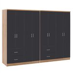 ΝΤΟΥΛΑΠΑ 8ΦΥΛΛΗ BRIANA HM21237.01 ΜΕΛΑΜΙΝΗ SONAMA & ΣΚΟΥΡΟ ΓΚΡΙ 241x42,5Χ180,5Υεκ. - ΝΤΟΥΛΑΠΕΣ στο Milonadakis.gr