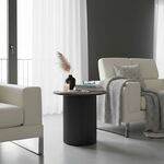 Βοηθητικό τραπέζι Dovel pakoworld mdf σε μαύρη απόχρωση Φ50x45εκ - ΒΟΗΘΗΤΙΚΑ ΤΡΑΠΕΖΑΚΙΑ στο Milonadakis.gr