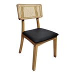 Καρέκλα Renna pakoworld ξύλο οξιάς σε φυσική απόχρωση με μαύρο pu μαξιλάρι 48x52x79εκ - ΚΑΡΕΚΛΕΣ - ΠΟΛΥΘΡΟΝΕΣ ΕΣ. στο Milonadakis.gr