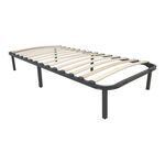 Σομιές μεταλλικός Amaso pakoworld σε μαύρη απόχρωση 90x190x28εκ - ΚΡΕΒΑΤΙΑ στο Milonadakis.gr