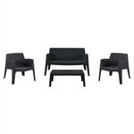 ΣΕΤ LOUNGE 4ΤΜΧ SLEEK HM21275.02 ΜΑΥΡΟ ΠΟΛΥΠΡΟΠΥΛΕΝΙΟ - ΣΕΤ ΣΑΛΟΝΙΑ στο Milonadakis.gr