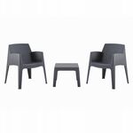 ΣΕΤ LOUNGE ΠΟΛΥΠΡΟΠΥΛΕΝΙΟΥ SLEEK HM21267.10 ΤΡΑΠΕΖΑΚΙ & 2 ΠΟΛΥΘΡΟΝΕΣ-ΓΚΡΙ - ΣΕΤ ΣΑΛΟΝΙΑ στο Milonadakis.gr