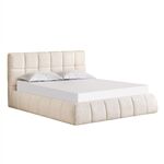 ΚΡΕΒΑΤΙ ΔΙΠΛΟ EDDY HM731.03 ΜΠΕΖ ΜΠΟΥΚΛΕ & ΑΠΟΘΗΚΕΥΤΙΚΟΣ ΧΩΡΟΣ--ΣΤΡΩΜΑ 160x200εκ - ΚΡΕΒΑΤΙΑ στο Milonadakis.gr