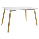 ΤΡΑΠΕΖΙ MINIMAL HM008.01 ΛΕΥΚΟ MDF, ΞΥΛΙΝΑ ΠΟΔΙΑ ΟΞΙΑ, 120Χ80X73Υ ΕΚ. - ΤΡΑΠΕΖΙΑ ΚΟΥΖΙΝΑΣ στο Milonadakis.gr