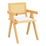 Πολυθρόνα Winslow pakoworld rubberwood σε φυσική απόχρωση-ύφασμα λευκό 51x54x80εκ - ΚΑΡΕΚΛΕΣ - ΠΟΛΥΘΡΟΝΕΣ στο Milonadakis.gr