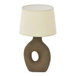 Επιτραπέζιο φωτιστικό Ovola Inart Ε27 κεραμικό σε γκρι antique-μπεζ απόχρωση Φ30x52εκ - ΕΠΙΤΡΑΠΕΖΙΑ ΦΩΤΙΣΤΙΚΑ στο Milonadakis.gr