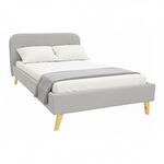 Κρεβάτι LumiLux pakoworld ύφασμα σε γκρι απόχρωση 160x200εκ - ΚΡΕΒΑΤΙΑ στο Milonadakis.gr