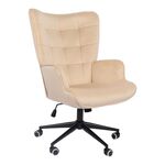 Πολυθρόνα-μπερζέρα Lobima pakoworld περιστρεφόμενη κρεμ βελούδο με βάση σε μαύρη απόχρωση 71x68x104εκ - ΚΑΡΕΚΛΕΣ - ΠΟΛΥΘΡΟΝΕΣ ΕΣ. στο Milonadakis.gr