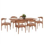 ΣΕΤ ΤΡΑΠΕΖΑΡΙΑΣ DONNY HM21292 ΤΡΑΠΕΖΙ ΕΠΕΚΤΕΙΝΟΜΕΝΟ & 6 ΠΟΛΥΘΡΟΝΕΣ--ΤΕΑΚ - ΣΕΤ ΤΡΑΠΕΖΑΡΙΕΣ στο Milonadakis.gr