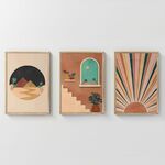 Πίνακας Venven  pakoworld τρίπτυχος με ψηφιακή εκτύπωση και πλαίσιο 33x1.5x48εκ - ΠΙΝΑΚΕΣ στο Milonadakis.gr