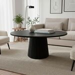 Τραπέζι σαλονιού Canicule I pakoworld μασίφ ξύλο ακακίας σε μαύρη απόχρωση Φ80x40εκ - ΤΡΑΠΕΖΑΚΙΑ ΣΑΛΟΝΙΟΥ στο Milonadakis.gr