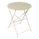 Τραπεζι Bistro pakoworld μεταλλικό αναδιπλούμενο σε μπεζ απόχρωση Φ60x71εκ - ΤΡΑΠΕΖΙΑ ΕΞ. ΧΩΡΟΥ στο Milonadakis.gr