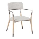 Πολυθρόνα Sentana pakoworld μέταλλο-ξύλο και ύφασμα σε μπεζ-καφέ απόχρωση 56.5x56x79εκ - ΚΑΡΕΚΛΕΣ - ΠΟΛΥΘΡΟΝΕΣ στο Milonadakis.gr