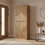 Παπουτσοθήκη-ντουλάπι Kebell pakoworld σε oak απόχρωση 71x41.5x180.4εκ - ΕΠΙΠΛΑ ΕΙΣΟΔΟΥ στο Milonadakis.gr