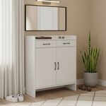 Παπουτσοθήκη Gazen pakoworld 12 ζεύγων με συρτάρια σε λευκή απόχρωση 80x33x100εκ - ΕΠΙΠΛΑ ΕΙΣΟΔΟΥ στο Milonadakis.gr