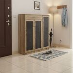 Παπουτσοθήκη-ντουλάπι Sante pakoworld 30 ζεύγων σε sonoma-ανθρακί απόχρωση 120x37x123εκ - ΕΠΙΠΛΑ ΕΙΣΟΔΟΥ στο Milonadakis.gr