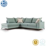 Γωνιακός καναπές δεξιά γωνία Romantic pakoworld ύφασμα Ciel-Cream 290x235x95εκ - ΚΑΝΑΠΕΔΕΣ-ΣΑΛΟΝΙΑ στο Milonadakis.gr