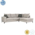 Γωνιακός καναπές αριστερά γωνία Montana pakoworld ανοιχτό γκρι ύφασμα με μαξιλάρια σε ποντικί απόχρωση 275x215x93εκ - ΚΑΝΑΠΕΔΕΣ-ΣΑΛΟΝΙΑ στο Milonadakis.gr