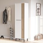 Παπουτσοθήκη Scarpiera pakoworld 18 ζευγών σε φυσική-λευκή απόχρωση 57.2x35.5x185.6εκ - ΕΠΙΠΛΑ ΕΙΣΟΔΟΥ στο Milonadakis.gr