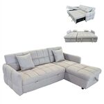 ΓΩΝΙΑΚΟΣ ΚΑΝΑΠΕΣ-ΚΡΕΒΑΤΙ ΑΝΑΣΤΡΕΨΙΜΟΣ NEZU HM3294.02 ΜΠΕΖ ΥΦΑΣΜΑ 213x145x83Υεκ. - ΚΑΝΑΠΕΔΕΣ-ΣΑΛΟΝΙΑ στο Milonadakis.gr