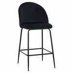 ΣΚΑΜΠΟ ODED ΜΕΣΑΙΟΥ ΥΨΟΥΣ HM8732.14 ΜΕ ΜΕΤΑΛΛΙΚΑ ΠΟΔΙΑ & ΒΕΛΟΥΔΟ ΜΑΥΡΟ 45x53x98 εκ. - ΣΚΑΜΠΟ ΜΠΑΡ στο Milonadakis.gr