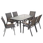 SELBY SET ΤΡΑΠΕΖΑΡΙΑΣ 7ΤΜΧ ΑΝΘΡΑΚΙ 140Χ80εκ. - ΣΕΤ ΤΡΑΠΕΖΑΡΙΕΣ στο Milonadakis.gr