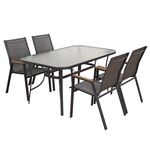 SELBY SET ΤΡΑΠΕΖΑΡΙΑΣ 5ΤΜΧ ΑΝΘΡΑΚΙ 150Χ90εκ. - ΣΕΤ ΤΡΑΠΕΖΑΡΙΕΣ στο Milonadakis.gr