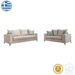 Σετ σαλονιού 2τεμ Verona pakoworld κρεμ ύφασμα με μαξιλάρια σε μέντα απόχρωση - ΚΑΝΑΠΕΔΕΣ-ΣΑΛΟΝΙΑ στο Milonadakis.gr