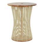 Τραπέζι Lemelo pakoworld μέταλλο-sal wood-γιούτα σε εκρού απόχρωση Φ61x76εκ - ΟΜΠΡΕΛΕΣ ΚΑΙ ΒΑΣΕΙΣ στο Milonadakis.gr