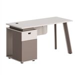 ΓΡΑΦΕΙΟ ΜΕ ΑΡΙΣΤΕΡΟ ΝΤΟΥΛΑΠΙ NEWLINE HM18273L ΜΕΛΑΜΙΝΗ ΕΚΡΟΥ-ΑΝΟΙΧΤΟ ΚΑΦΕ 120x60x75Υεκ - ΓΡΑΦΕΙΑ στο Milonadakis.gr