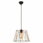 ΦΩΤΙΣΤΙΚΟ ΟΡΟΦΗΣ ΜΕΤΑΛΛΙΚΟ ΜΑΥΡΟ ΜΕ ΣΧΟΙΝΙ ΜΠΕΖ HM7566.01 Φ30x81Υ εκ. - ΦΩΤΙΣΤΙΚΑ ΟΡΟΦΗΣ στο Milonadakis.gr