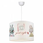 ΠΑΙΔΙΚΟ ΦΩΤΙΣΤΙΚΟ ΟΡΟΦΗΣ ΥΦΑΣΜΑΤΙΝΟ HM7574.01 ΛΕΥΚΟ ΜΕ ΣΧΕΔΙΟ GIRLS CLUB Φ28x70Y εκ. - ΦΩΤΙΣΤΙΚΑ ΟΡΟΦΗΣ στο Milonadakis.gr