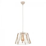 ΦΩΤΙΣΤΙΚΟ ΟΡΟΦΗΣ ΜΕΤΑΛΛΙΚΟ ΛΕΥΚΟ ΜΕ ΣΧΟΙΝΙ ΜΠΕΖ HM7566.03 Φ30x81Υ εκ. - ΦΩΤΙΣΤΙΚΑ ΟΡΟΦΗΣ στο Milonadakis.gr