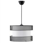 ΦΩΤΙΣΤΙΚΟ ΟΡΟΦΗΣ ΚΡΕΜΑΣΤΟ HM7658.01, ΜΑΥΡΟ ΜΕΤΑΛΛΟ, ΥΦΑΣΜΑ ΛΕΥΚΟ, Φ30x65 εκ. - ΦΩΤΙΣΤΙΚΑ ΟΡΟΦΗΣ στο Milonadakis.gr