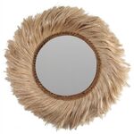 ΚΑΘΡΕΠΤΗΣ ΣΤΡΟΓΓΥΛΟΣ ΜΕ ΠΛΑΙΣΙΟ ΙΝΕΣ ΑΜΠΑΚΑ ΣΕ ΧΡΩΜΑ ΦΥΣΙΚΟ 90x4x90Υεκ.HM7729 - ΚΑΘΡΕΠΤΕΣ στο Milonadakis.gr