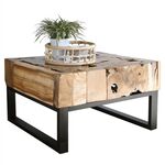 ΤΡΑΠΕΖΙ ΣΑΛΟΝΙΟΥ HM9354 ΑΠΟ ΜΑΣΙΦ ΞΥΛΟ ΤEAK ΦΥΣΙΚΟ 80X80X48Yεκ. - ΤΡΑΠΕΖΑΚΙΑ ΣΑΛΟΝΙΟΥ στο Milonadakis.gr